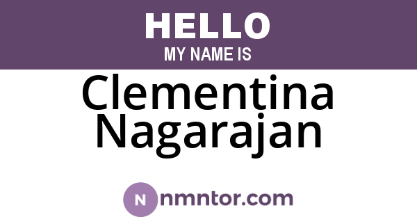 Clementina Nagarajan