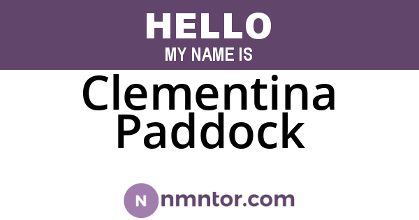 Clementina Paddock