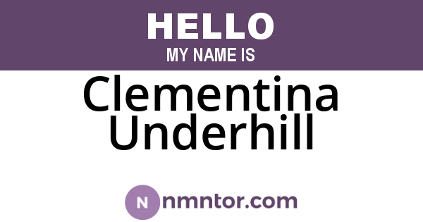 Clementina Underhill