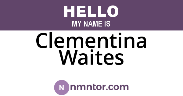 Clementina Waites