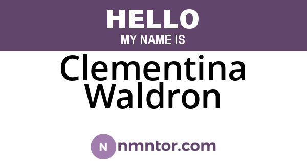 Clementina Waldron