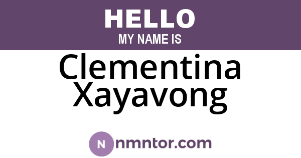 Clementina Xayavong