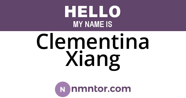 Clementina Xiang