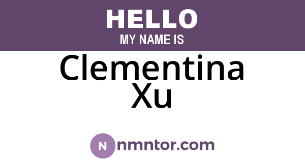 Clementina Xu