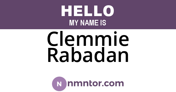 Clemmie Rabadan