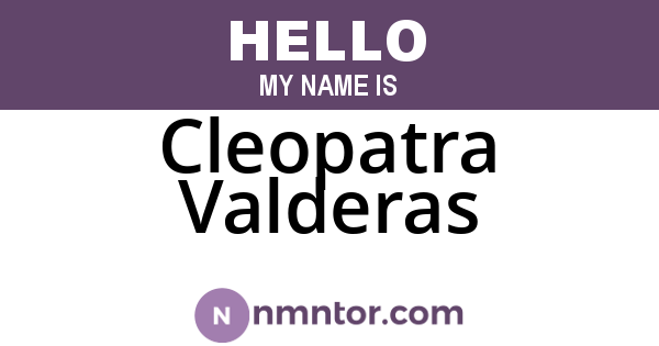 Cleopatra Valderas