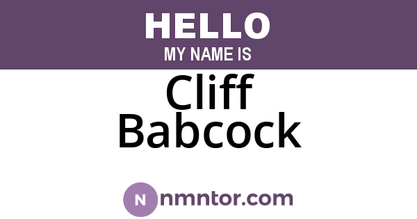 Cliff Babcock