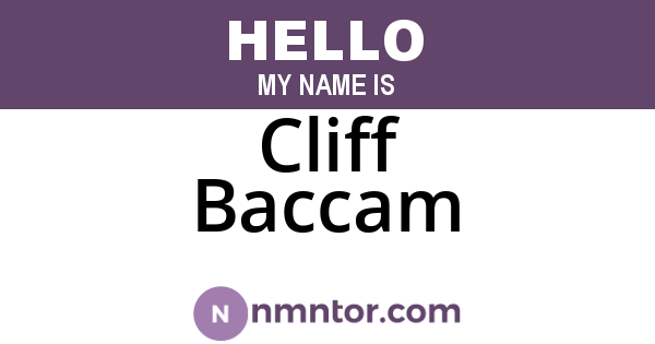 Cliff Baccam