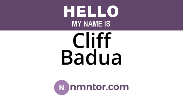 Cliff Badua
