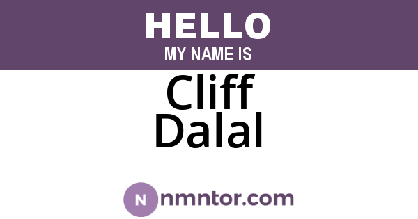 Cliff Dalal