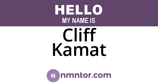 Cliff Kamat
