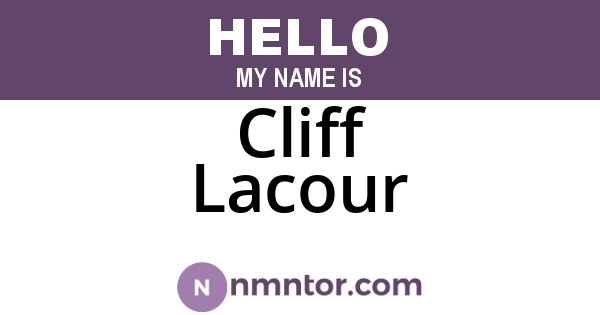 Cliff Lacour