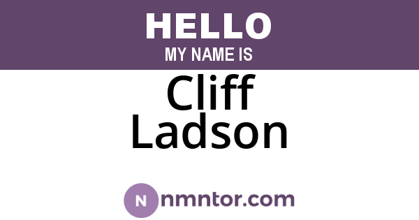 Cliff Ladson