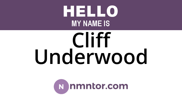 Cliff Underwood