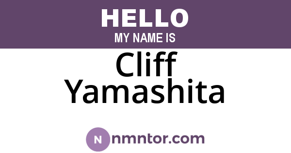 Cliff Yamashita