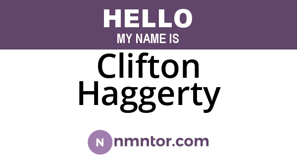 Clifton Haggerty