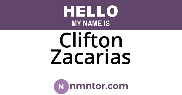 Clifton Zacarias
