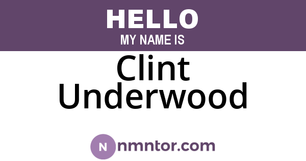 Clint Underwood
