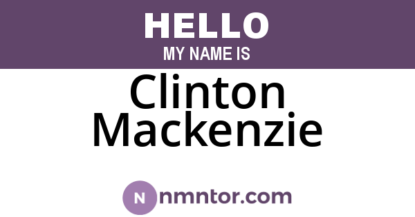 Clinton Mackenzie