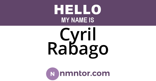 Cyril Rabago