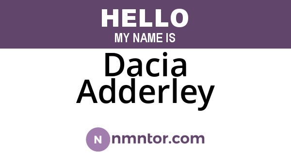 Dacia Adderley