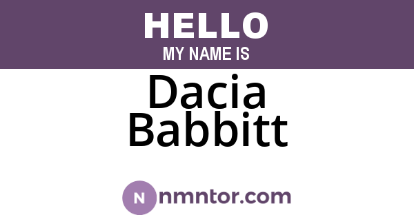 Dacia Babbitt