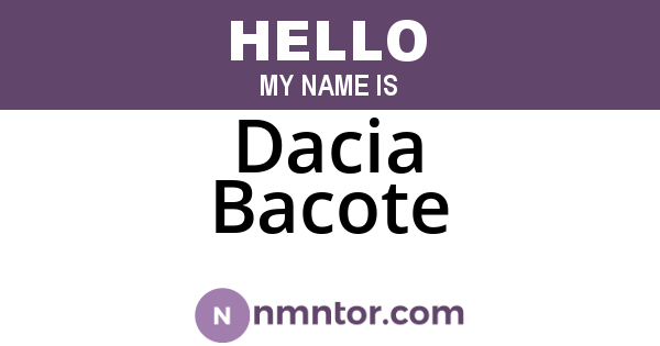 Dacia Bacote