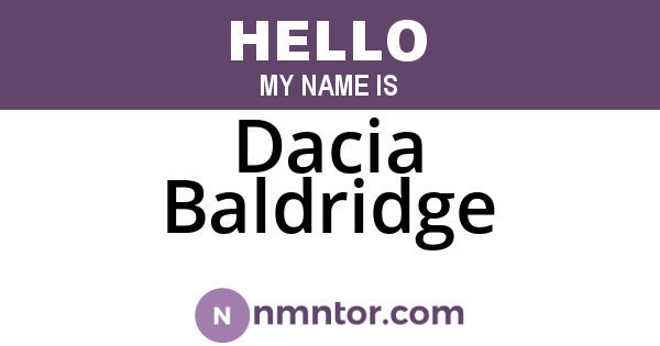 Dacia Baldridge