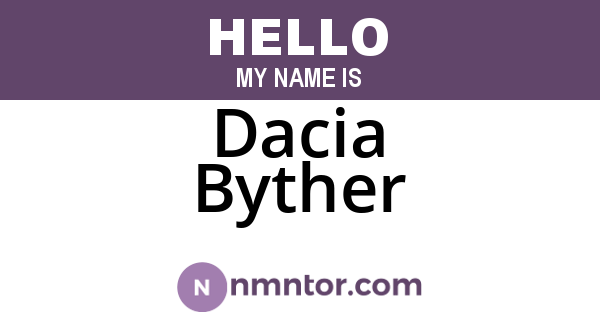 Dacia Byther