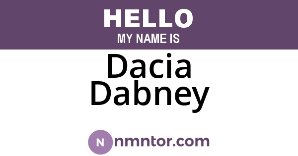 Dacia Dabney