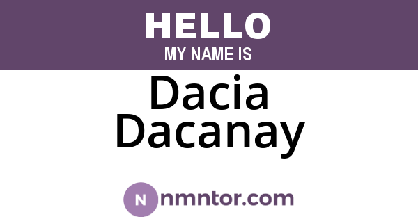Dacia Dacanay