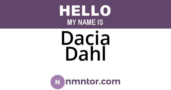 Dacia Dahl
