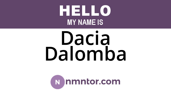 Dacia Dalomba