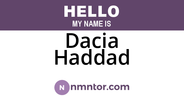 Dacia Haddad