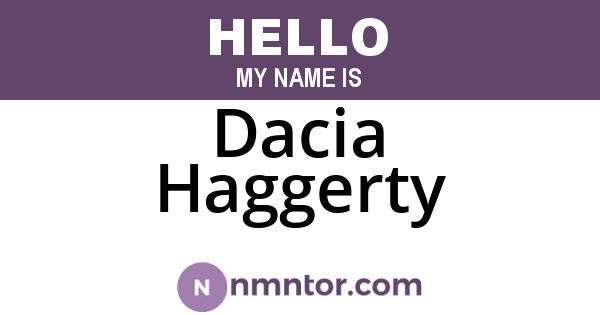 Dacia Haggerty