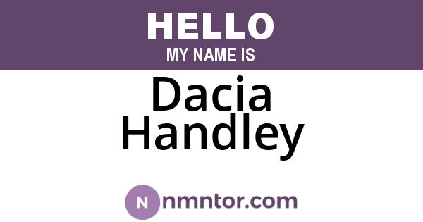 Dacia Handley