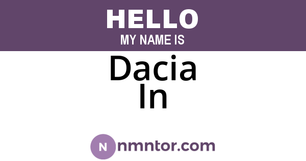 Dacia In