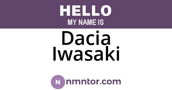 Dacia Iwasaki