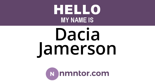 Dacia Jamerson