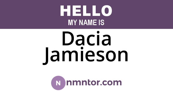 Dacia Jamieson