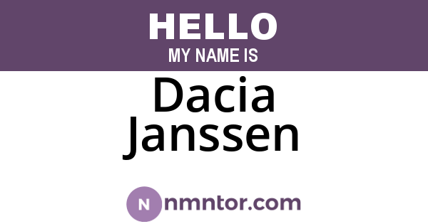 Dacia Janssen