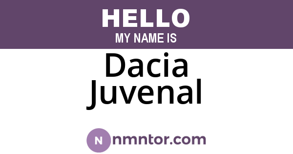 Dacia Juvenal