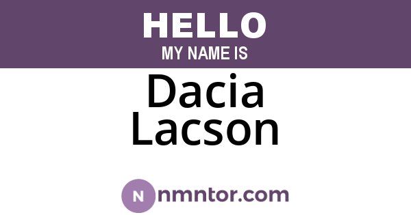 Dacia Lacson