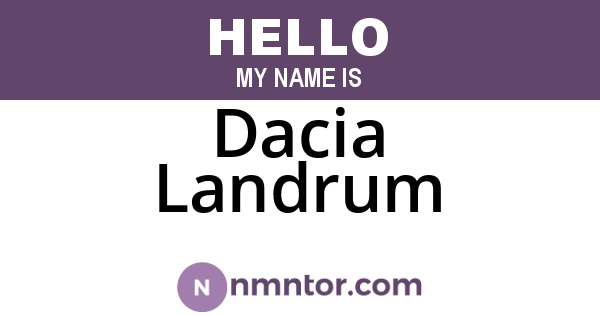 Dacia Landrum