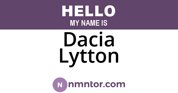 Dacia Lytton