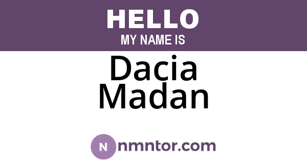 Dacia Madan