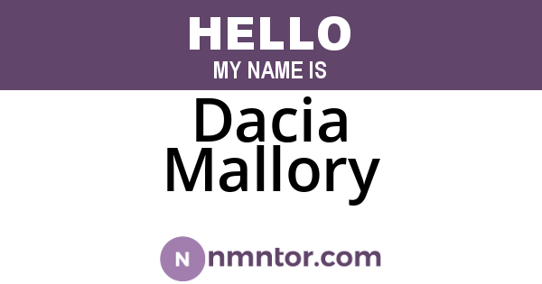 Dacia Mallory