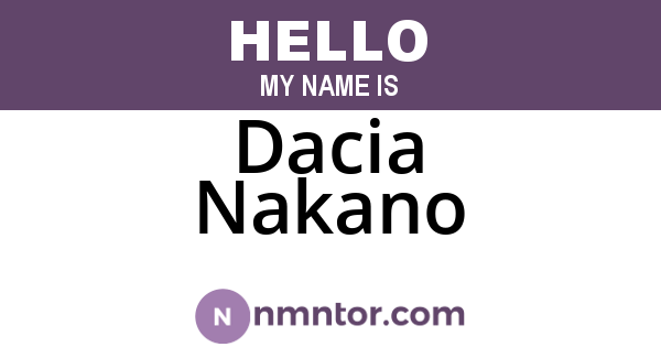 Dacia Nakano