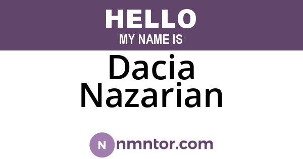 Dacia Nazarian