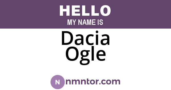 Dacia Ogle